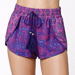 L.A. Hearts Magenta Flowy Shorts
